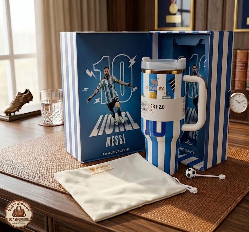 Stanley FlowState Quencher H2.0 40oz Lionel Messi Argentina #10 Tumbler Cup New image 1