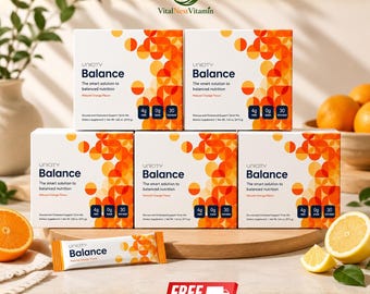 5 Boxes Unicity Balance Drink Mix Orange Flavor Fiber Wellness Supplement | Value Bundle