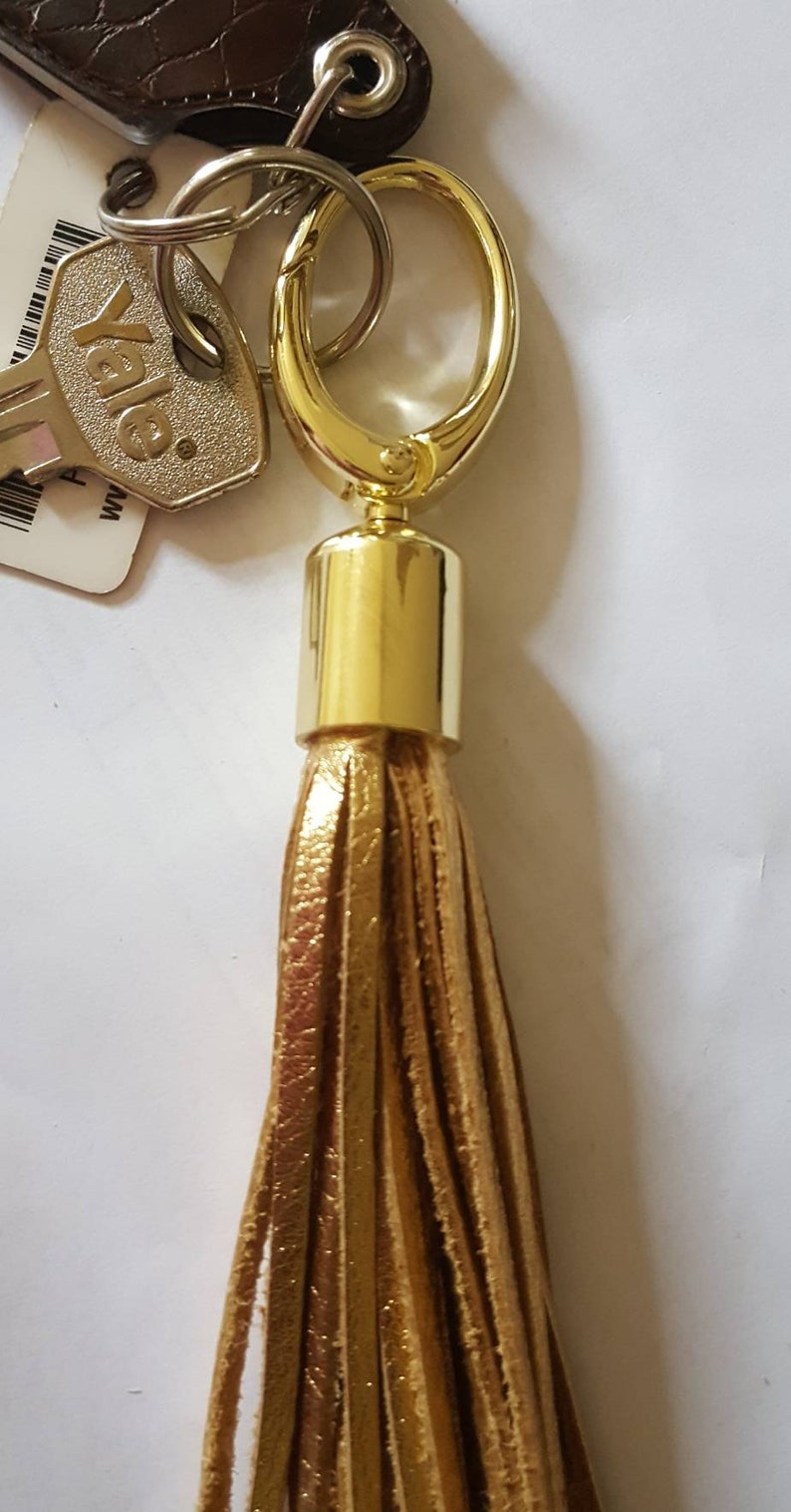 Key chain Tassel LARGE Tassel Handbag Charm Leather Tassel Etsy