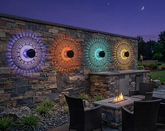 Waterproof Metal Construction,Solar Fence Lights Outdoor Step Lantern Garden Decor (six colors)