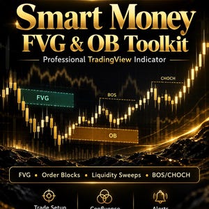 Smart Money TradingView Indicator | FVG, Order Blocks, Liquidity Sweeps (Pine Script v6)
