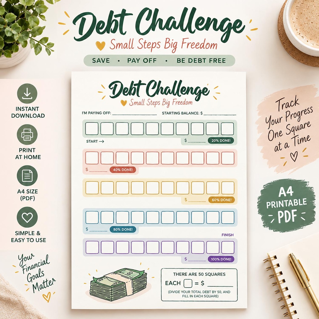 Debt Payoff Tracker Printable | Debt Free Planner | Debt Payment ...