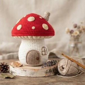 Haakpatroon Cottagecore Mushroom House