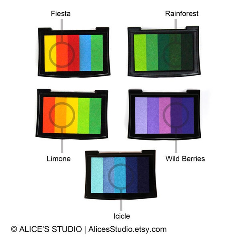 Ink Pads for Fingerprint Guest Book Colourful Multicolour Ink Pad