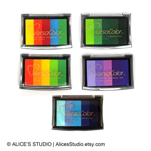 Ink Pads for Fingerprint Guest Book Colourful Multicolour Etsy