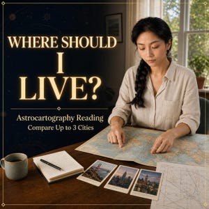 Astrocartography Reading, Compare Up to 3 Cities, Where Should I Live? Relocation Astrology for Career, Love, Home and Travel, Deep PDF