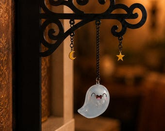 Sujetalibros de fantasmas personalizados / Decoración gótica para estanterías / Regalo para amantes de los libros