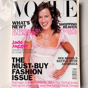 Vogue september 2002 Jade Jagger omslag, fotograferat av Regan Cameron