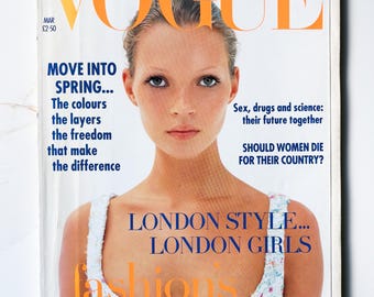 Vogue UK Oct 2008 British Original Fashion Magazine Cover: Kate