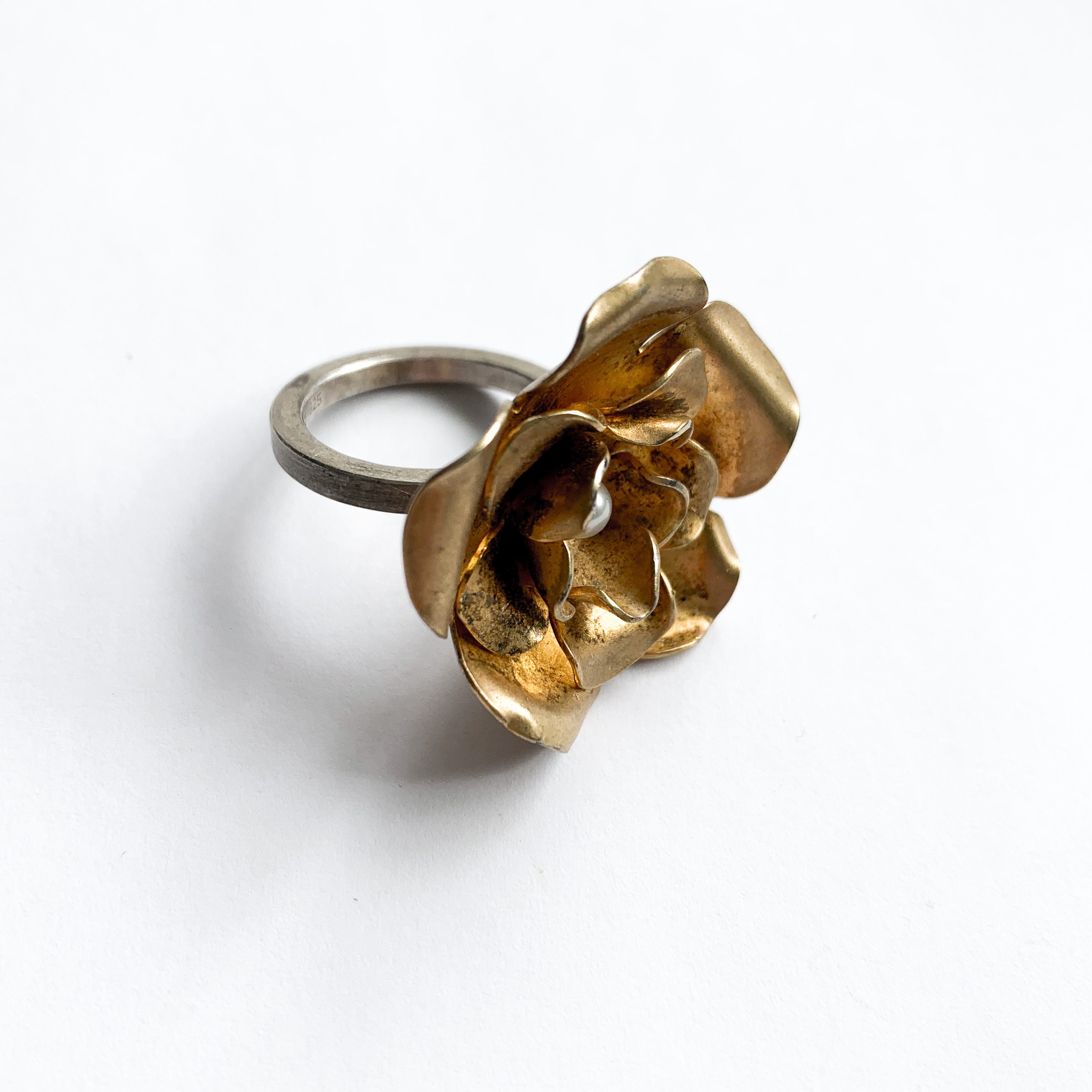 Antique Gold Flower Ring Etsy Australia