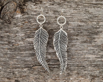 Black Feather Earrings