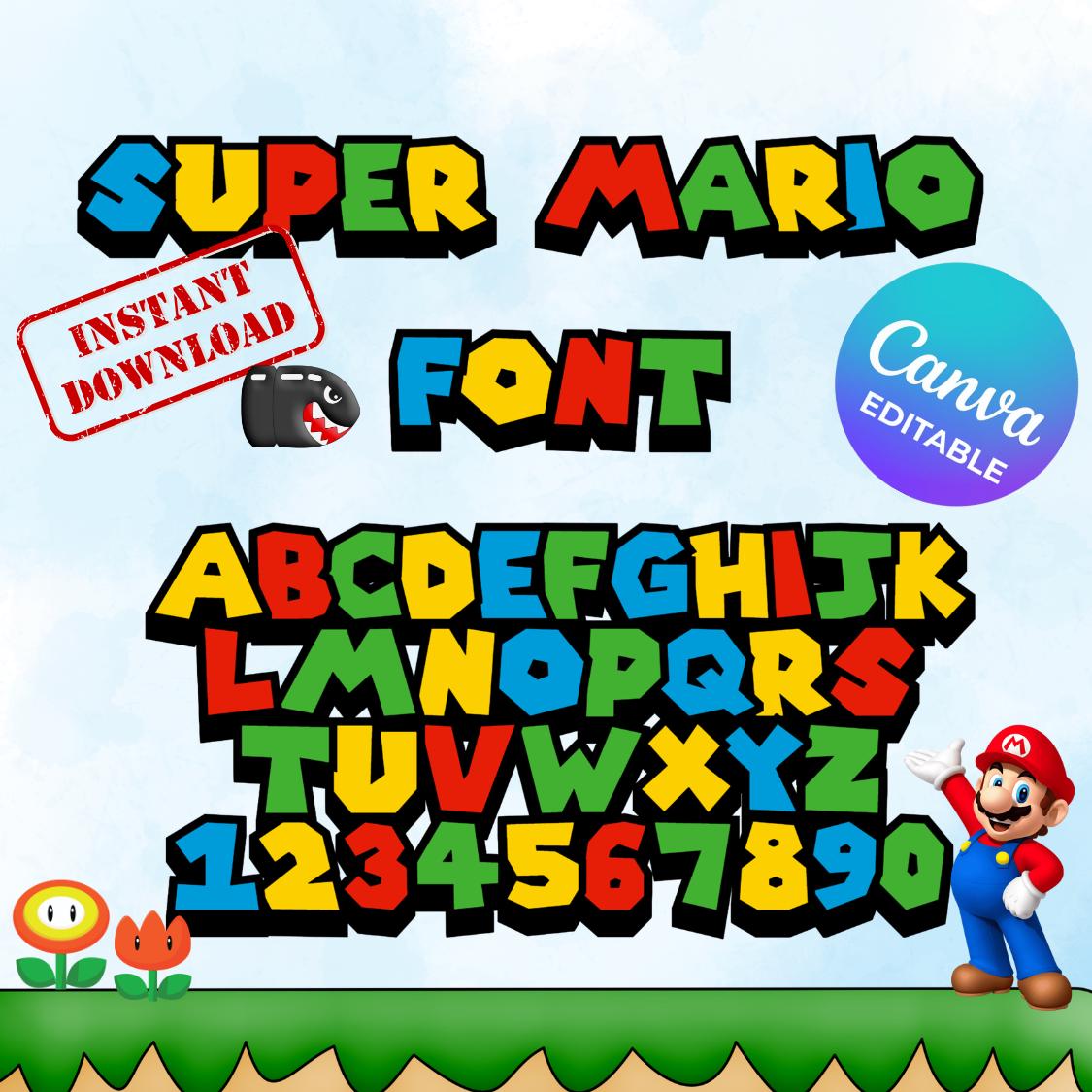 Mario font and numbers svg - Etsy 日本