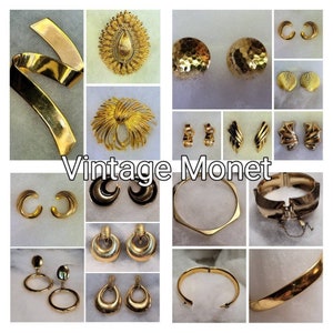 Monet Golden Ziggy Ribbon  Brooch for Clothes... Your Hat, Bag Belt and Beyond.  Wardrobe Staple with Style..