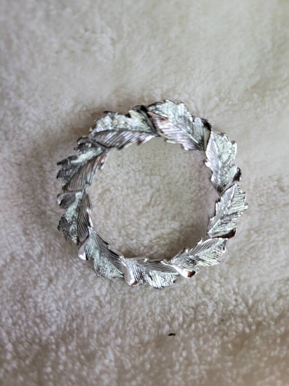 Brushwd Silver Christmas Wreath 1960s by "Gerrys"