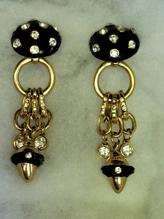 Eighties  Elegance Big Statement Earrings - image 1