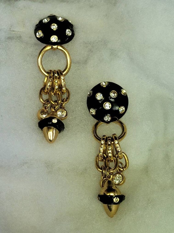 Eighties  Elegance Big Statement Earrings - image 2