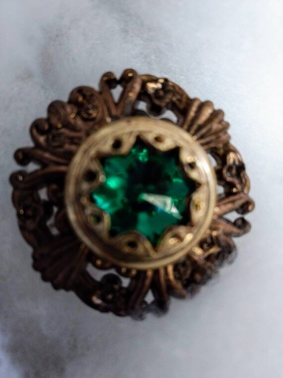Coro Vintage  Light & Lovely Emerald Earrings - image 2