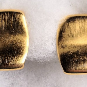 Classic Brushed Gold Clips by Ann Kline 80s