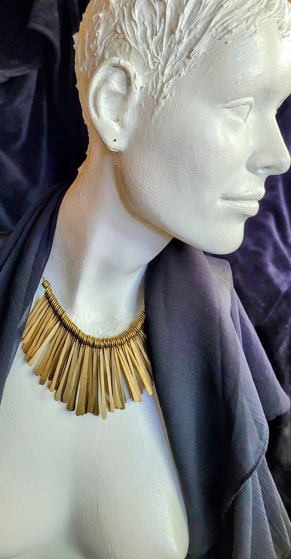 Egyptian Revival Collection Hand-tied Brass Neckla