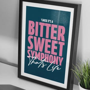 Bittersweet Symphony Poster - Etsy