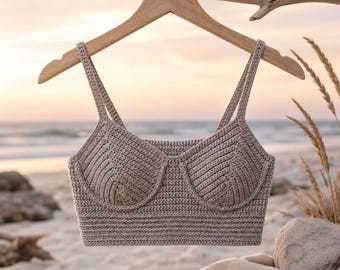 Crochet Bralette Pattern PDF, Crochet Bikini Top Pattern, Size Inclusive Bralette, Summer Crochet Top, Beginner Friendly