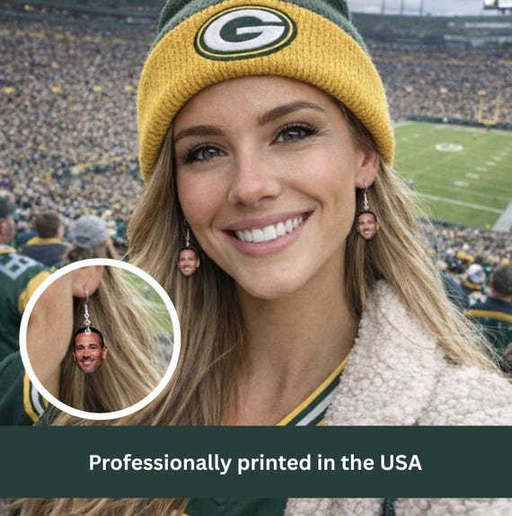 Matt LaFleur Earrings Coach Green Bay Packers Game Day Football