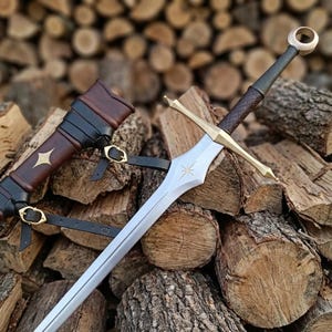 Handgjord Fallen Star Longsword Fantasy Replica – Medeltida Displaysvärd för Cosplay och Samlargåva