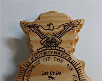 Security Forces USAF going away plaque