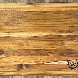 Large Teak Cutting Board - Handmade Kitchen Accessory - Personalize choose a design.
