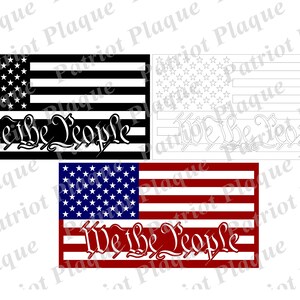 We the People svg file decal stickers. Vector clipart for use with Silhouette Cameo, Cricut, DIE cut rdy. CNC .DXF File