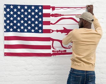 USA hunting flag - garage flag - man cave