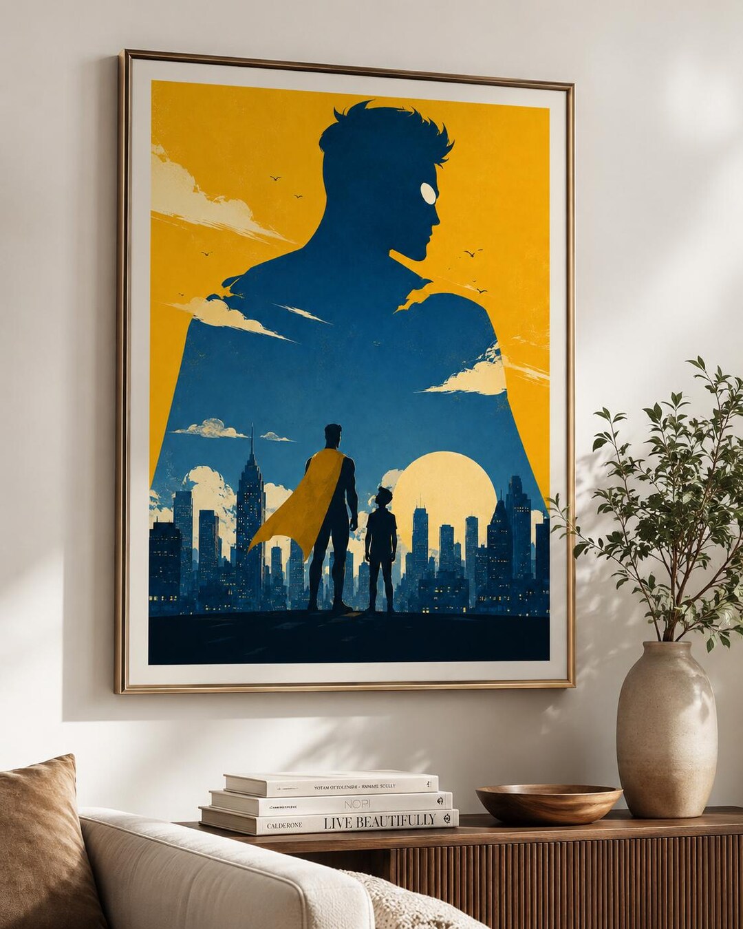 Invincible Poster, Cinematic Superhero Wall Art, Mark Grayson Style ...