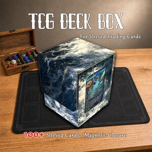 TCG-deckbox, Wolf-kaartendeckopbergdoos, Commander-deckbox, cadeau voor gamers