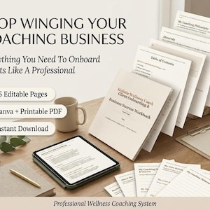 Arbeitsbuch für Wellness-Coaches, Vorlage für das ganzheitliche Kunden-Onboarding & Coaching-Tools