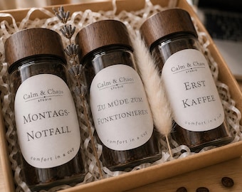 Scatola regalo divertente per amanti del caffè / Regalo per chi ama il caffè / Regalo per dire "Ti penso" / Regalo per prendersi cura di sé / Scatola per una pausa caffè accogliente
