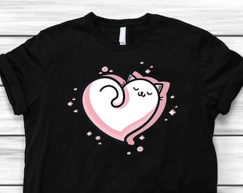 Cat Heart Valentine T-Shirt