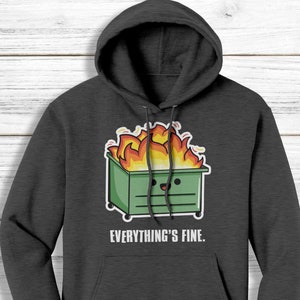 Kawaii Cute Dumpster Fire Hoodie Sweatshirt