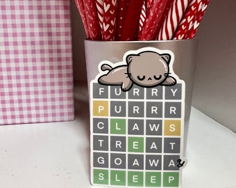 Cat Word Puzzle Sticker