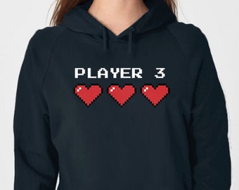 Player 2 Couples Hoodie Funny Sweatshirt Cute Geek Shirt | Etsy