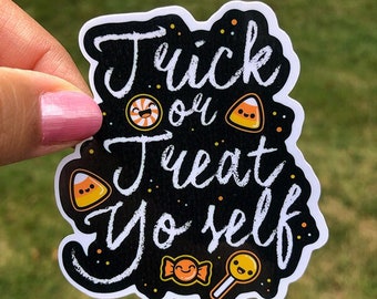 Halloween Trick or Treat Yoself Sticker