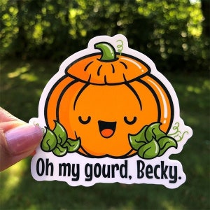 Oh My Gourd Cute Pumpkin Halloween Sticker