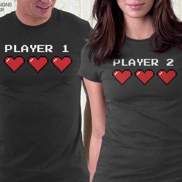 Player 2 Two shirt, Couples Shirt, Bride Groom Husband Wife Boyfriend Girlfriend, Best Friends, matching shirts for honeymoon, family shirts