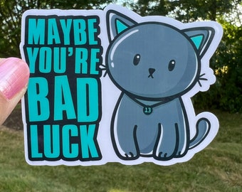 Bad Luck Cute Halloween Black Cat Sticker