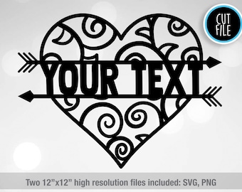 Split Heart cut file, Valentine print files, Valentine's Day svg, digital file, svg, png, Silhouette Cameo, Cricut, cutter, cut files, diy