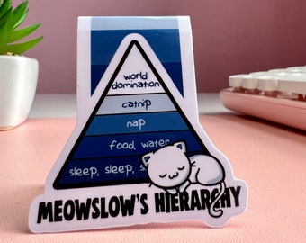 Maslow’s Hierarchy Cat Magnetic Bookmark