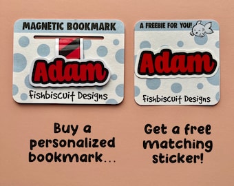 Personalized Name Magnetic Bookmark