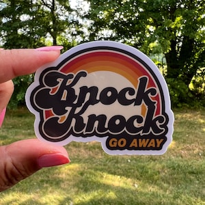 Funny Knock Knock Joke Sticker