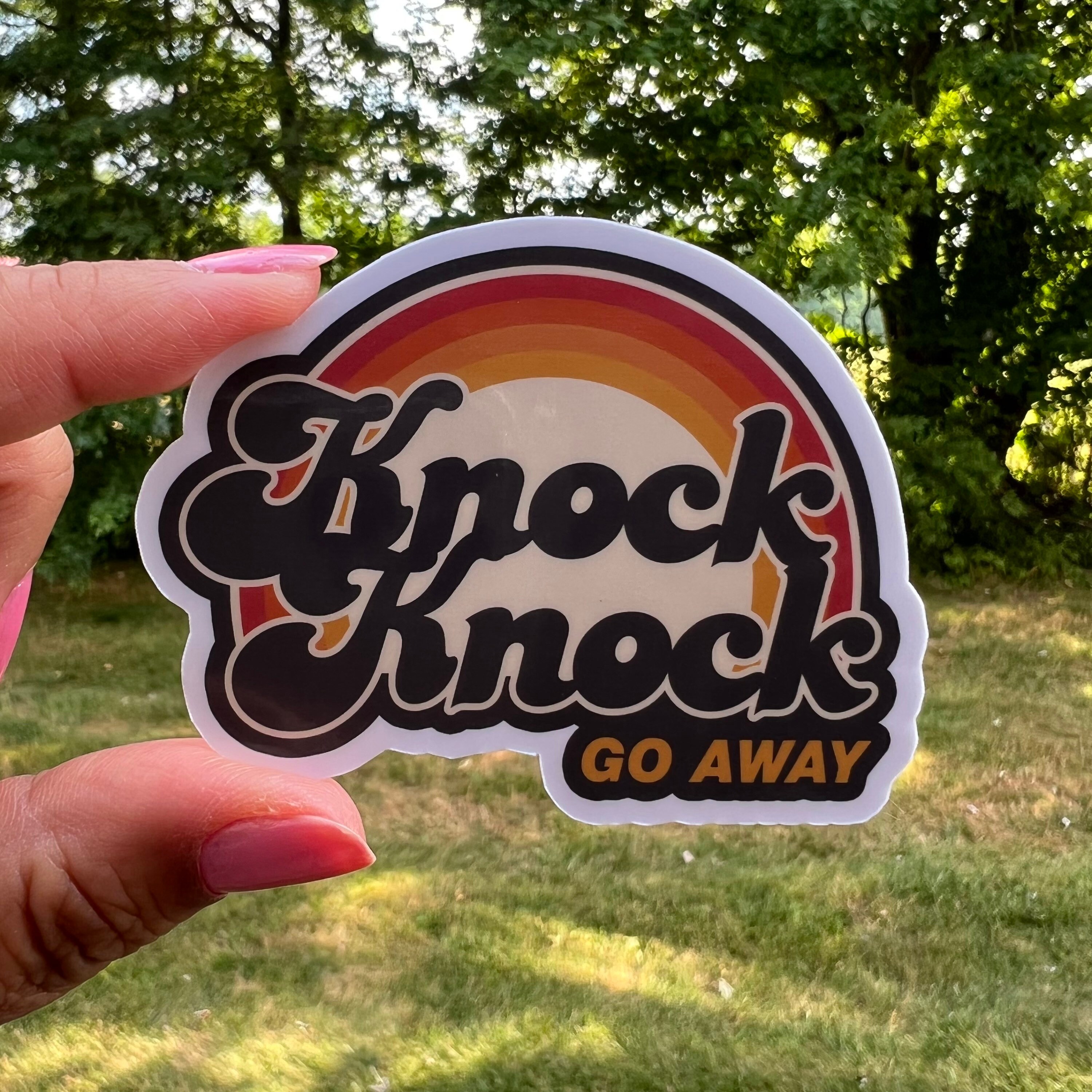 Funny Knock Knock Joke Sticker - Etsy