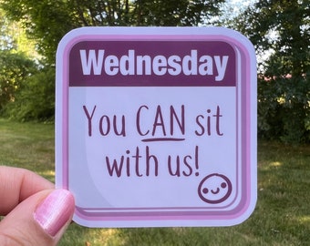 Pink Wednesday Calendar Sticker