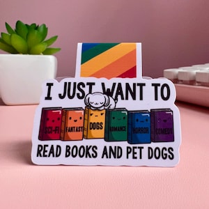 Read Books and Pet Dogs Magnetic Bookmark